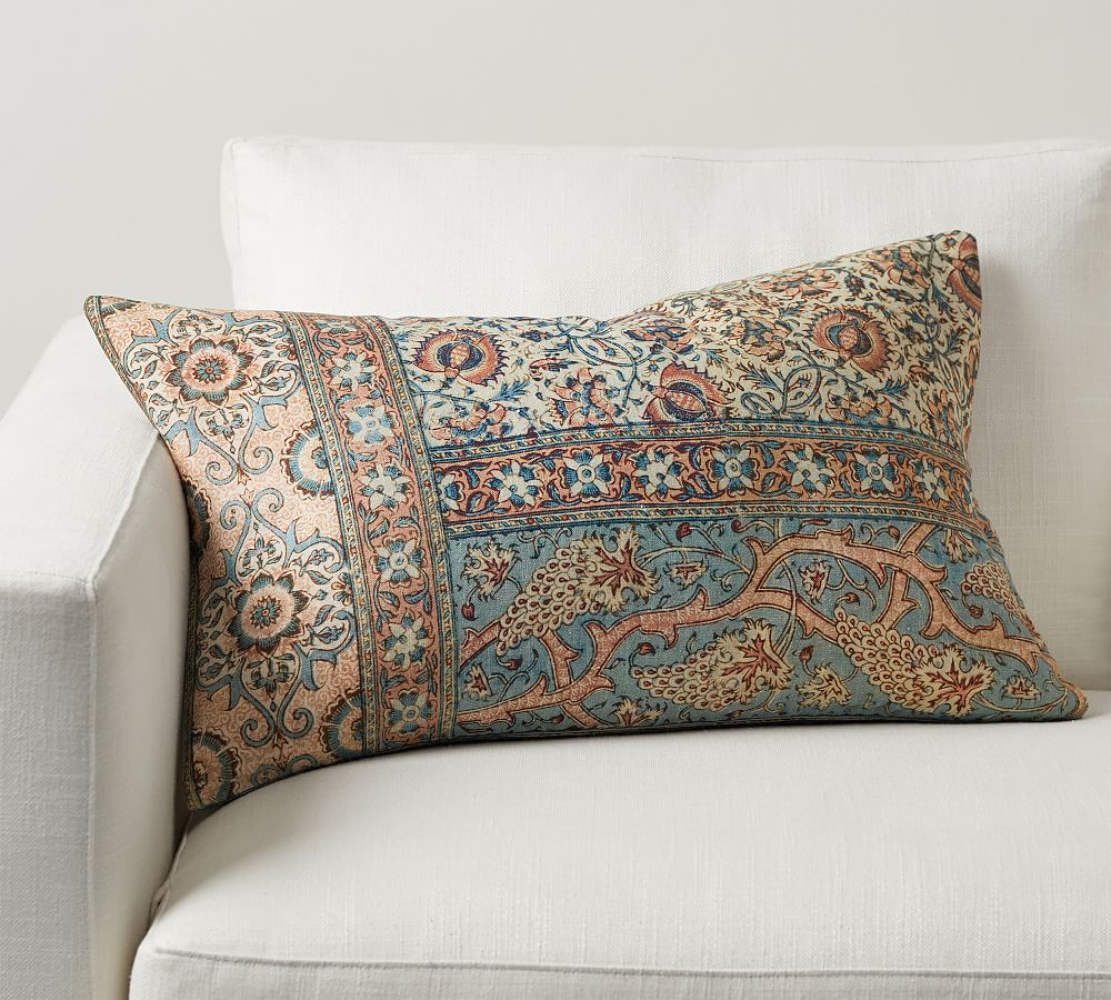 Viviana Lumbar Throw Pillow Pottery Barn   Viviana Printed Lumbar Pillow Cover L 