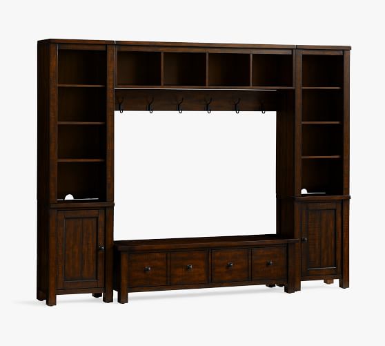 Benchwright 4Piece Entryway Set with Storage Bench Pottery Barn