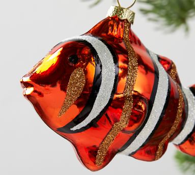 Mercury Glass Sea Creatures Ornaments | Pottery Barn