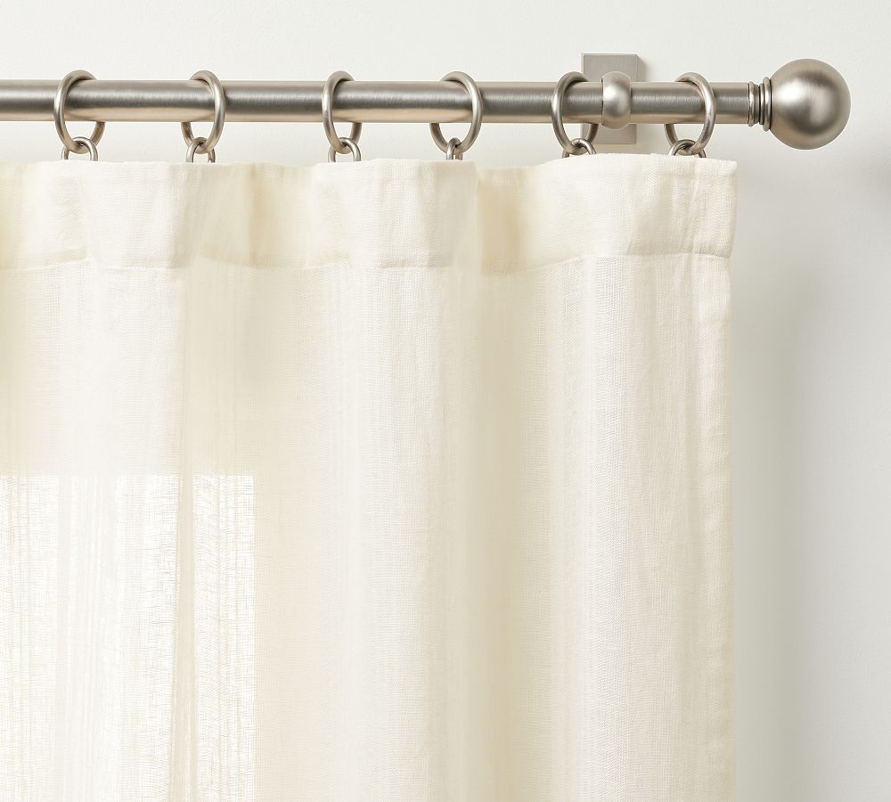 Shadow Stripe Sheer Curtain | Pottery Barn