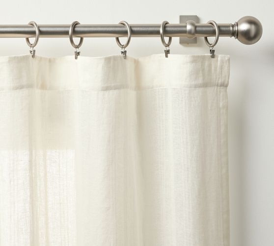 Shadow Stripe Sheer Curtain | Pottery Barn