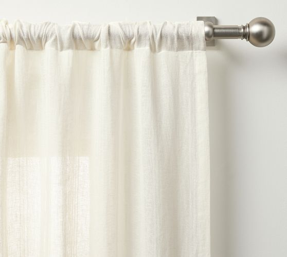 Shadow Stripe Sheer Curtain | Pottery Barn