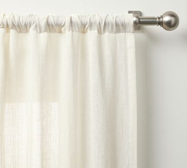 Shadow Stripe Sheer Curtain | Pottery Barn