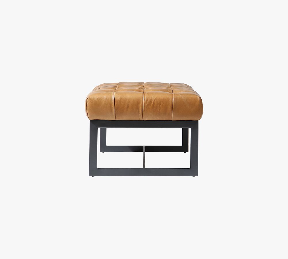 Ram Leather Bench Pottery Barn