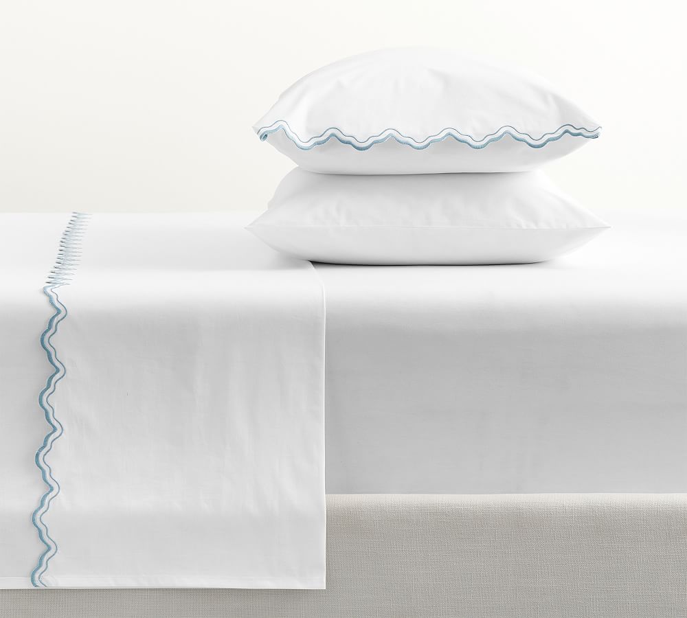 Julia Berolzheimer Eloise Embroidered Organic Percale Sheet Set