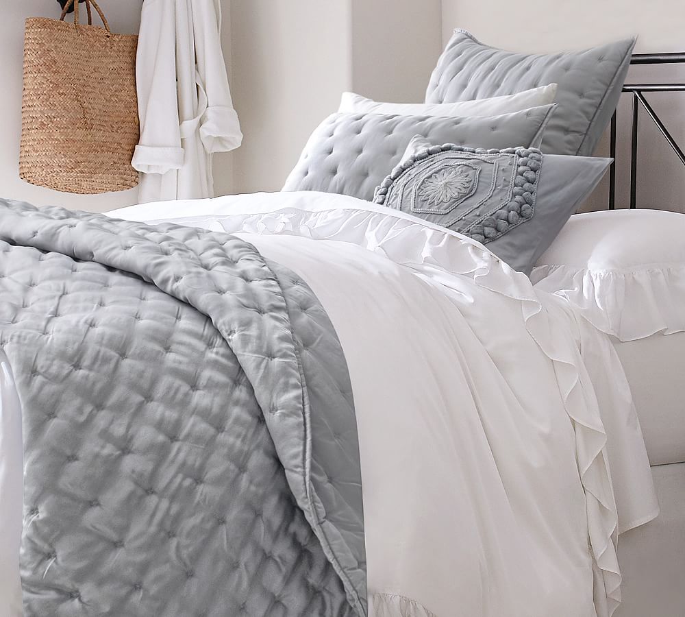 White Tencel™ Quilt & Sham Pottery Barn