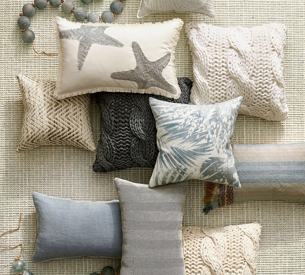 Ayden Textured Throw Pillow Cover Pottery Barn