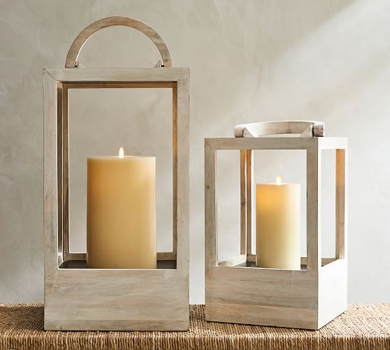 Decker Mango Wood Lantern Collection Pottery Barn