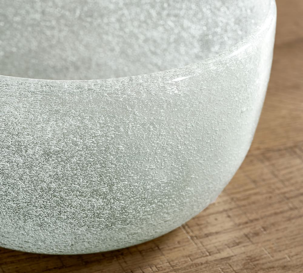 Handcrafted Recycled Sea Glass Serving Bowls Pottery Barn