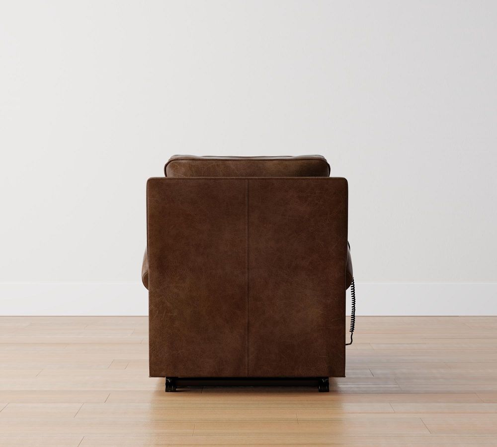 Tyler Roll Arm Leather Power Lift Recliner | Pottery Barn