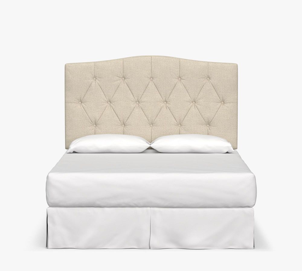 Elliot Curved Tufted Upholstered Headboard Pottery Barn