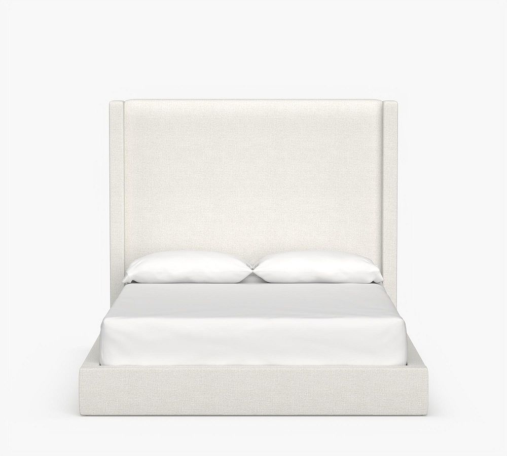 Harper Upholstered NonTufted Tall Platform Bed Pottery Barn