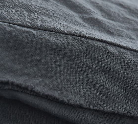Belgian Flax Linen Double Flange Duvet Cover Pottery Barn