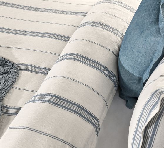 Capri Striped Linen Duvet