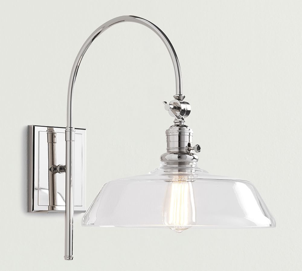 Farmhouse Glass Arc Sconce Pottery Barn