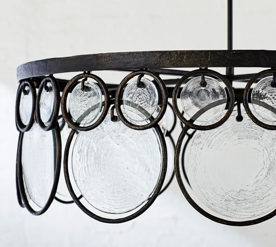 Easton Outdoor Recycled Glass Round Chandelier Pottery Barn