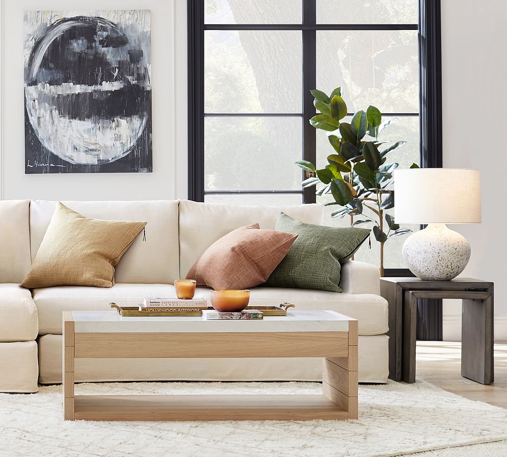 Byron Rectangular Waterfall Nesting End Tables Pottery Barn