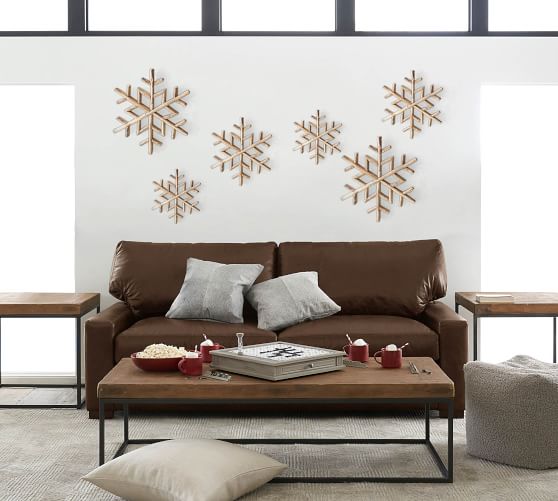 Driftwood Snowflake Wall Art Set of 3 Pottery Barn