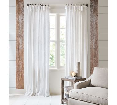Seaton Textured Cotton Curtain | Pottery Barn