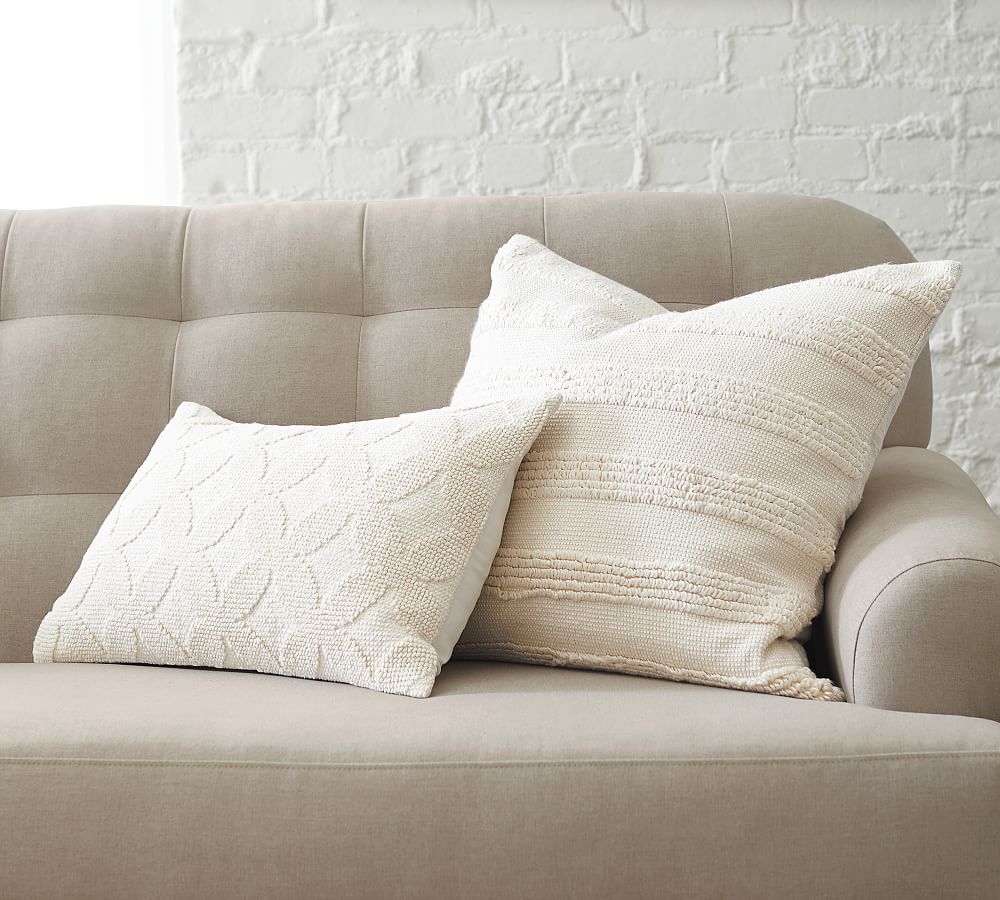 Damia Handwoven Textured Throw Pillow | Pottery Barn