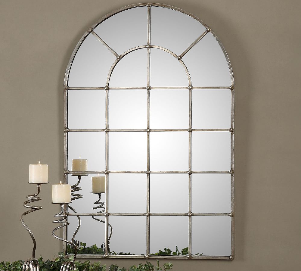 Jaycee Arch Windowpane Wall Mirror Pottery Barn