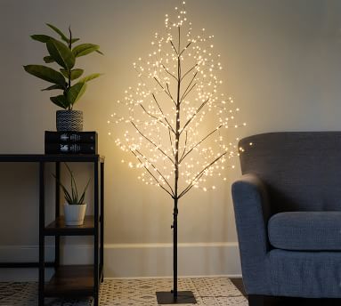 Halloween Black Fairy Pre-Lit LED Tree | Pottery Barn