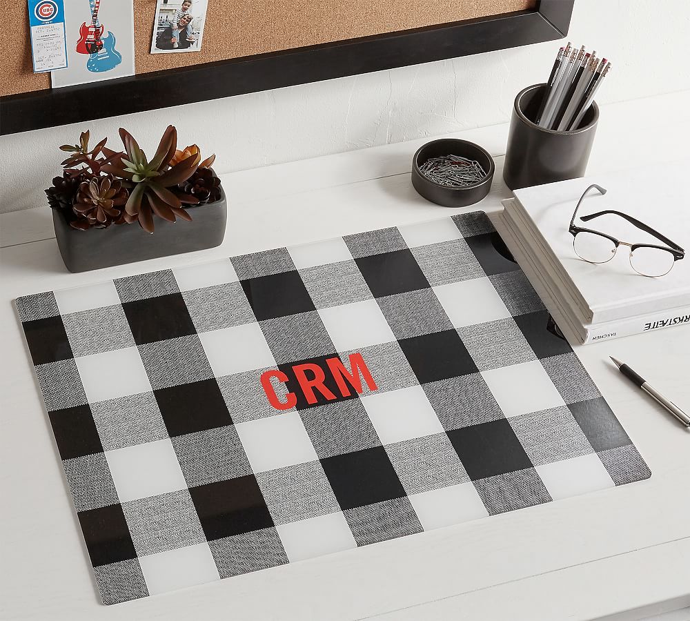 Black & White Buffalo Check Desk Blotter Pottery Barn