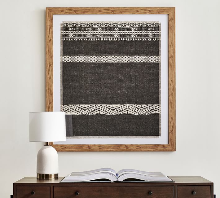 framed textile wall art