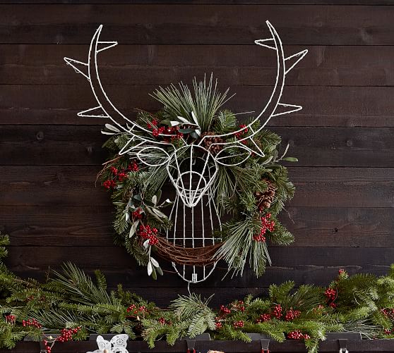 Light Up Deer Head Wall Art Pottery Barn