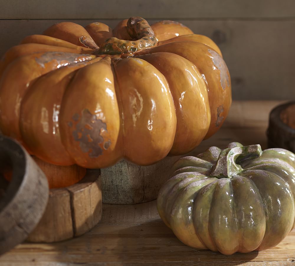 Ceramic Orange Pumpkin | Pottery Barn