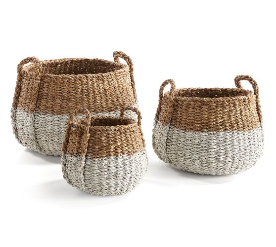 Woven Seagrass Basket Pottery Barn