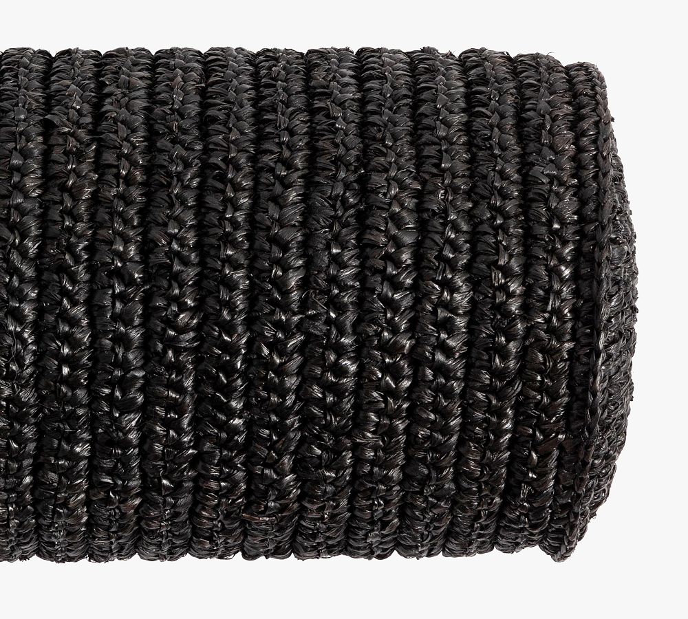 Klara Palm Leaf Round Lumbar Throw Pillow Pottery Barn