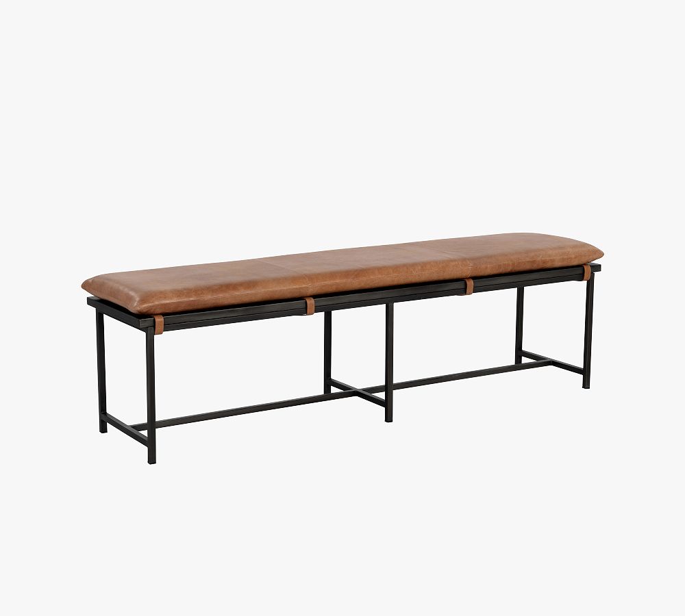 Benson Leather Bench Pottery Barn