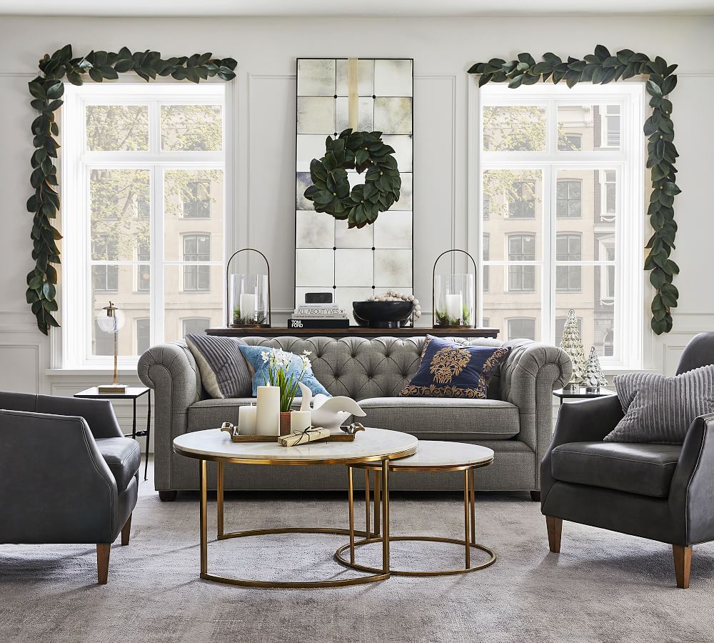 Markle Antique Glass Floor Mirror Pottery Barn