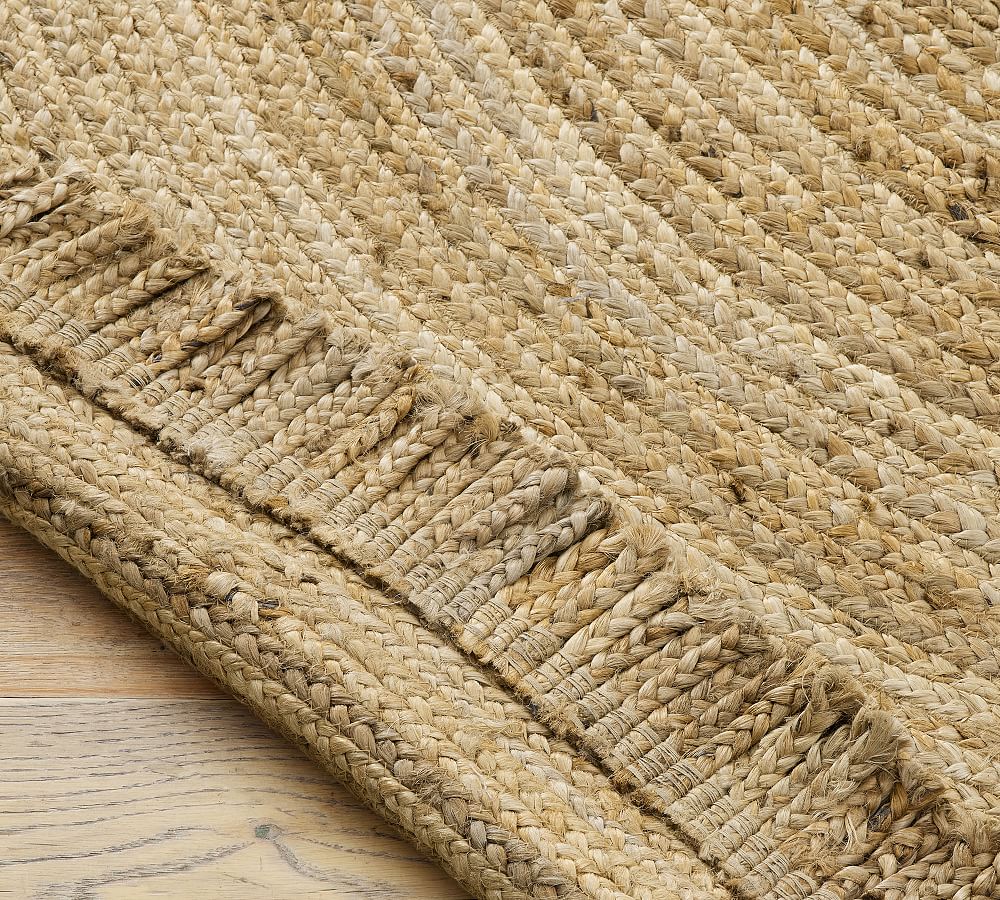 Fringed Braided Round Jute Rug Pottery Barn