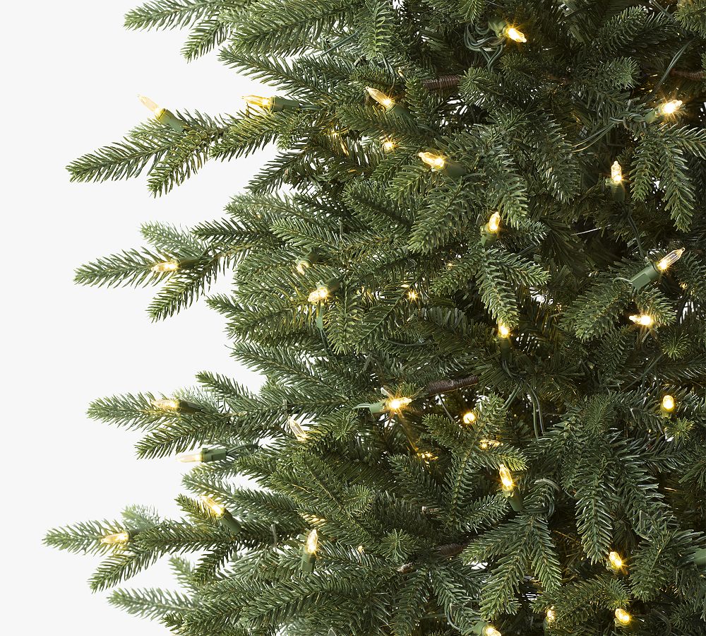 PreLit Oregonian Slim Faux Christmas Tree Pottery Barn