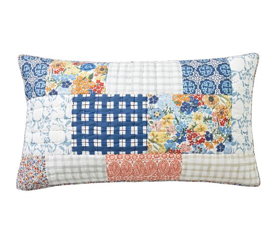 Lana Handcrafted Patchwork Cotton Quilted Sham | Pottery Barn