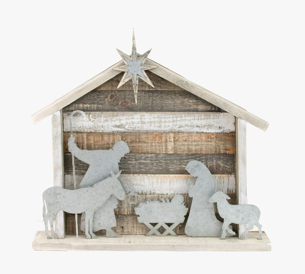 Metal Wooden Nativity Pottery Barn