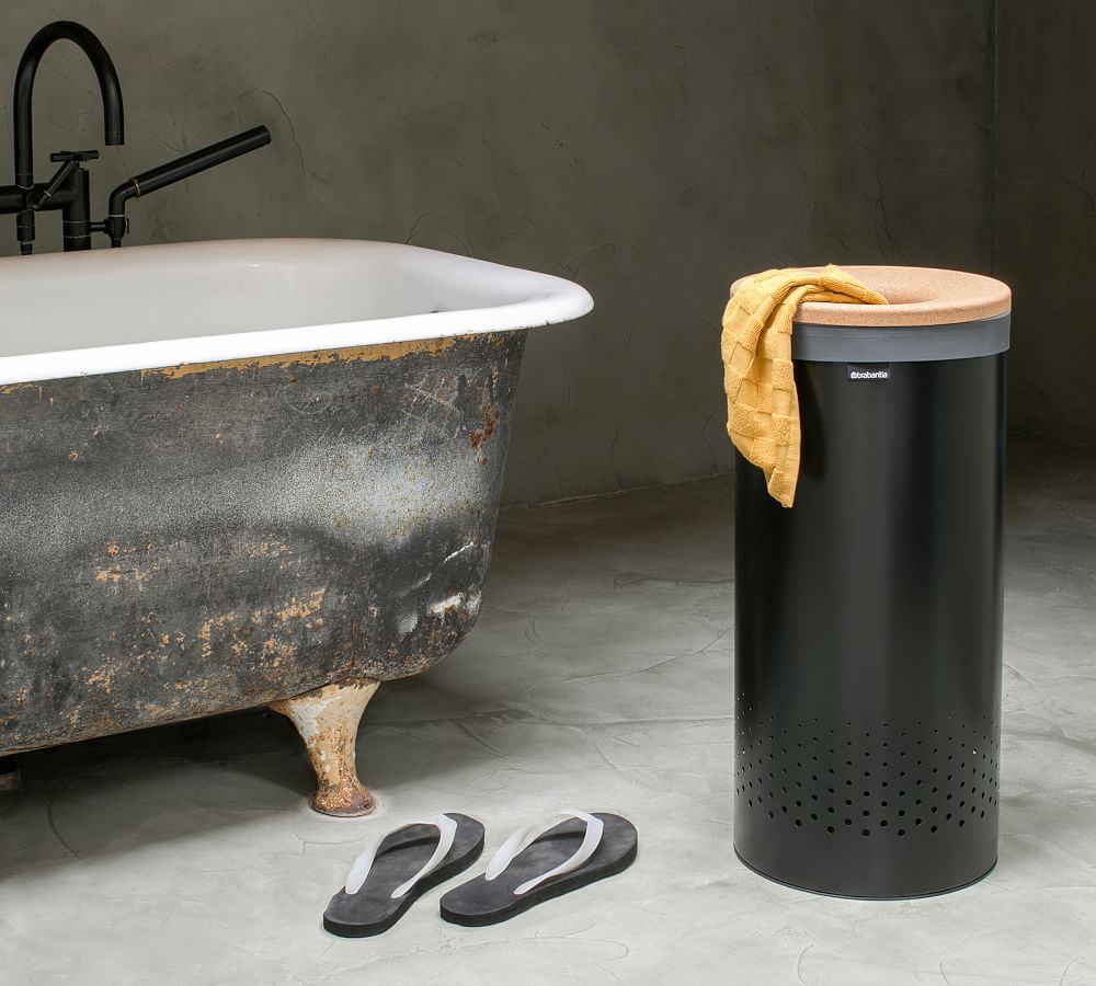 Brabantia 9.2 Gallon Laundry Bin with Cork Lid Pottery Barn