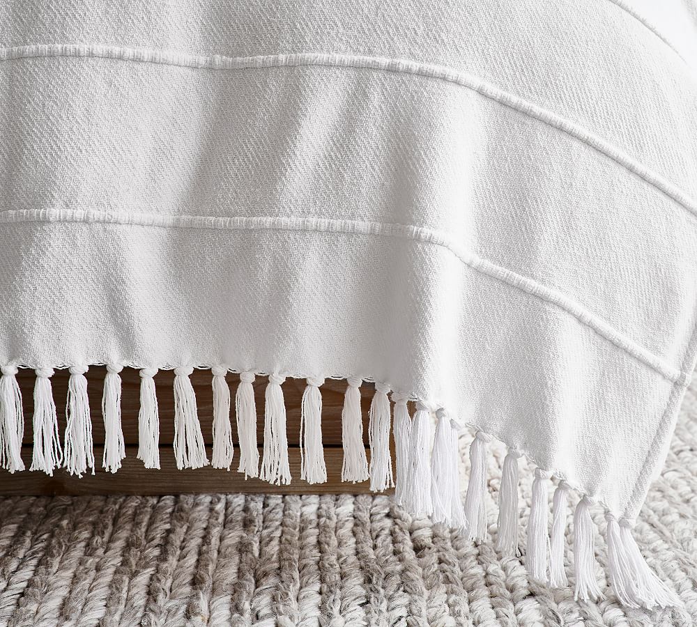 Cotton Fringe Blanket Pottery Barn