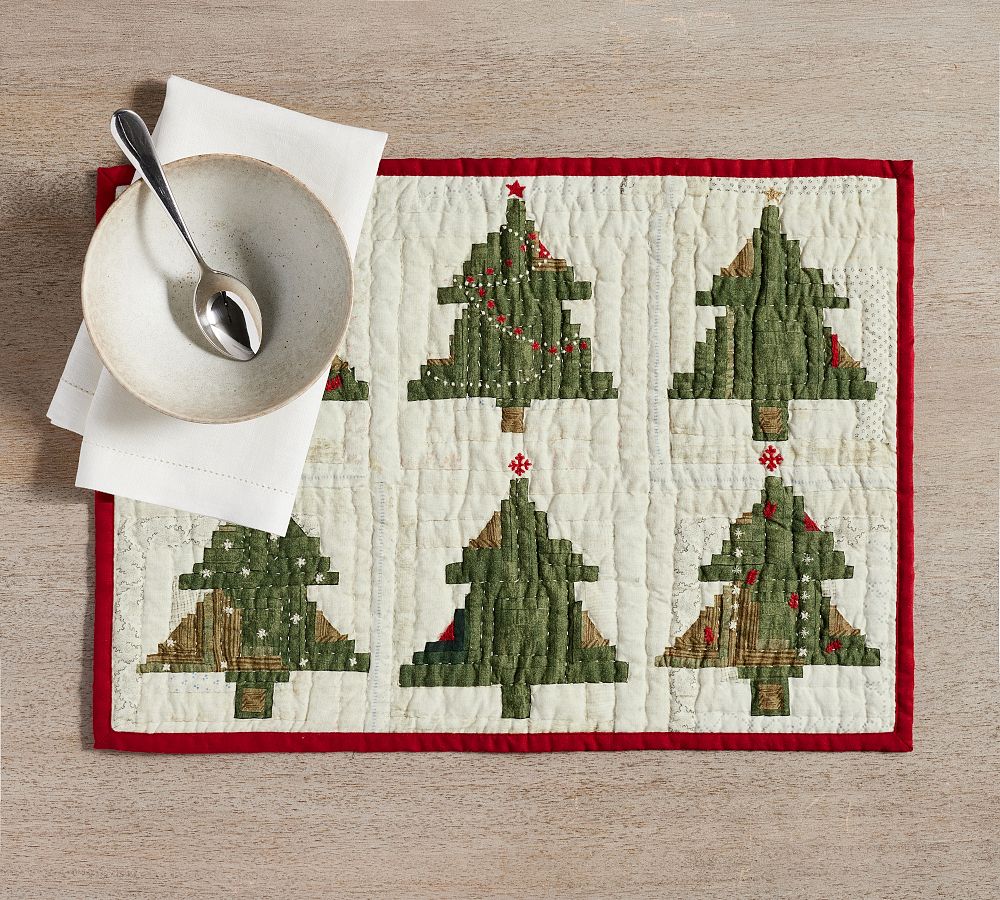 Arden Tree Quilted Placemats Set Of 4 Pottery Barn