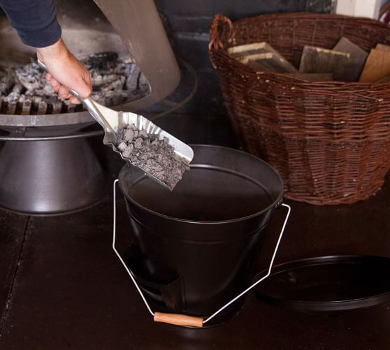 Fireplace Ash Bucket with Shovel Pottery Barn