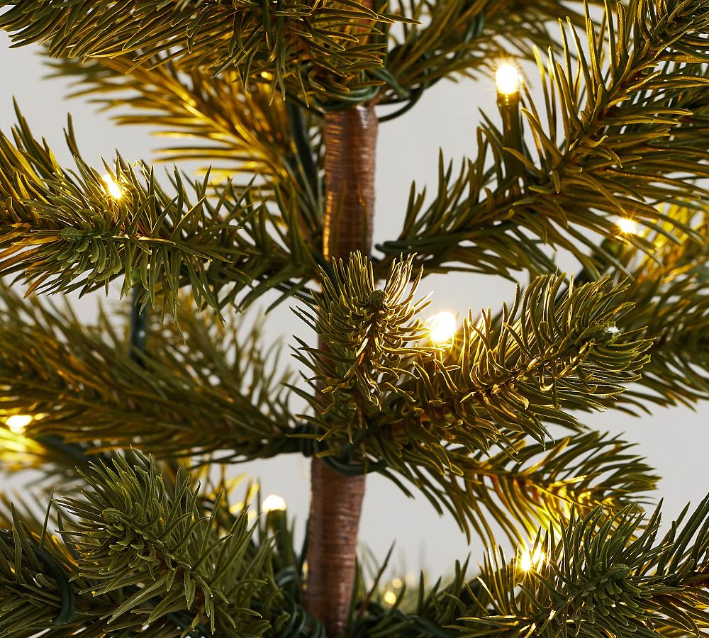 PreLit Faux Potted Pine Trees Pottery Barn