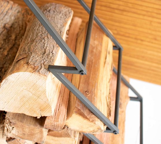 Iron Christmas Tree Firewood Holder Pottery Barn