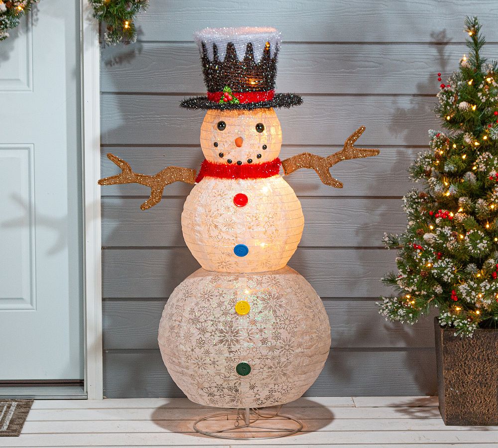 Glittery Lit Snowman 48