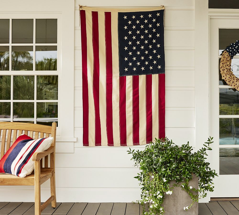 pottery barn wooden flag