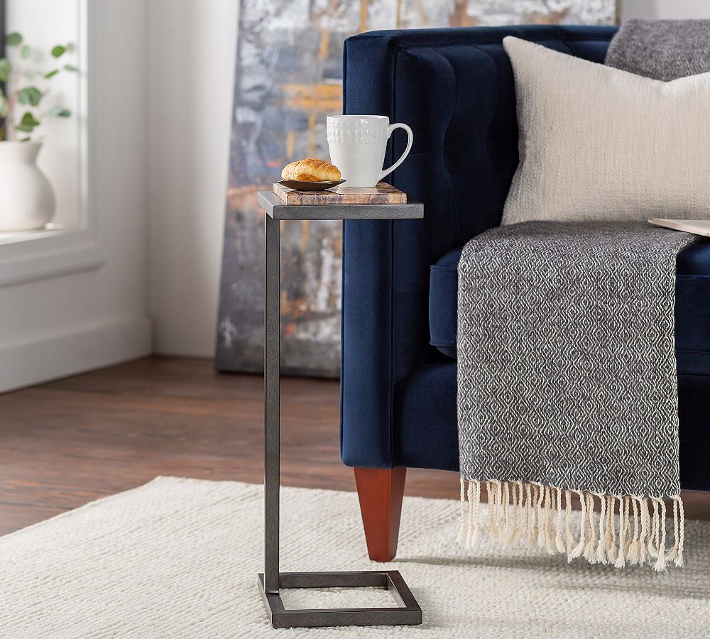 Eliana Marble Rectangular Accent Table Pottery Barn