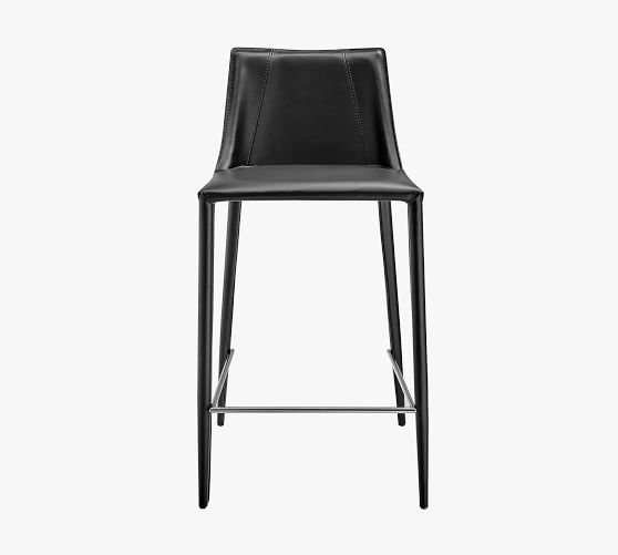 Hillside Leather Counter Stools Pottery Barn