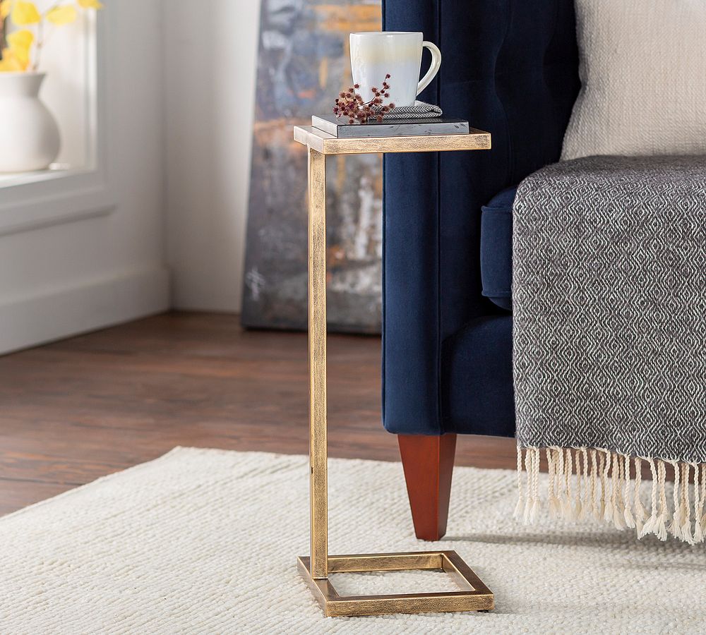 Eliana Marble Rectangular Accent Table Pottery Barn