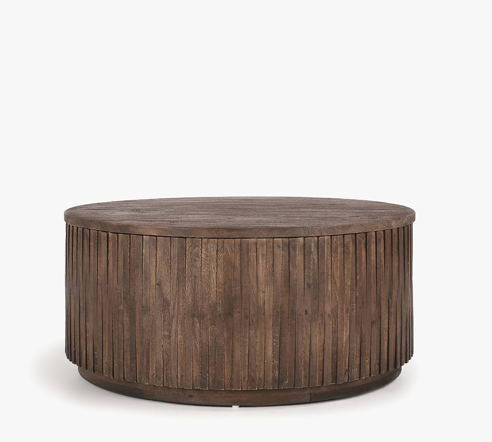 Coloma Round Storage Coffee Table Pottery Barn